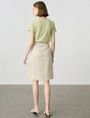 Lyocell Cotton Utility A-Line Skirt