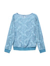 Hollow Out Floral Lace Batwing Sleeve Blouse