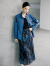 Drawstring-Waist Utility Jacket with Stand Collar