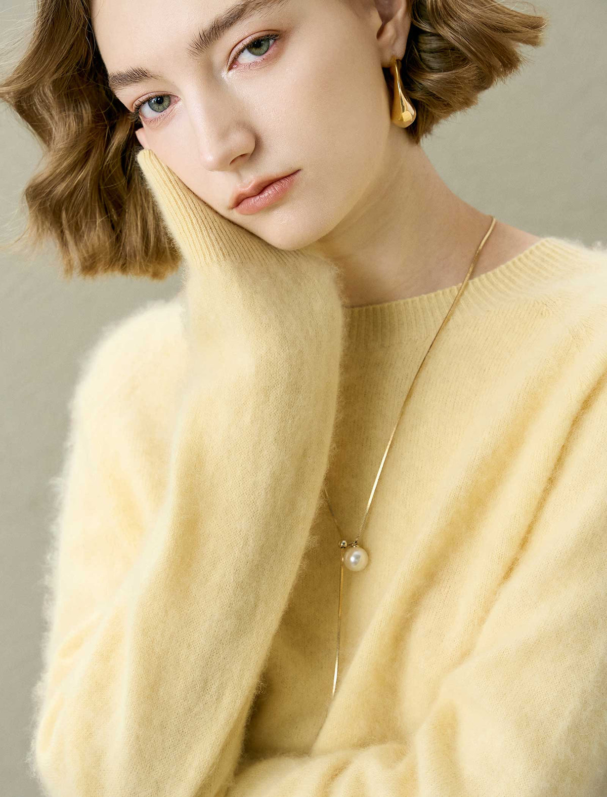 100% Wool-Cashmere Blend Sweater