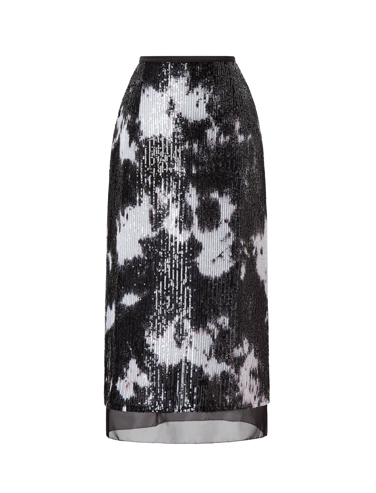 Tie-Dye Sequin Midi Skirt