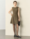 Wool-Blend Tweed Sleeveless Dress