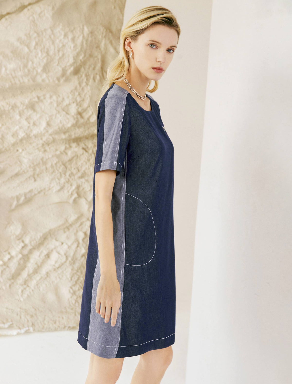 Round Neck Short Sleeve Dress