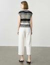 Sleeveless Striped Knit Top