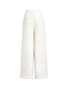High Waist Pleated Wide Leg White Dress Pants