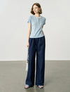Drawstring Wide-Leg Pants