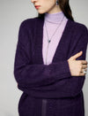 Wool And Mulberry Silk Blend V-Neck Relaxed Button Cardigan