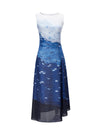 Ocean Breeze Sleeveless Midi Dress
