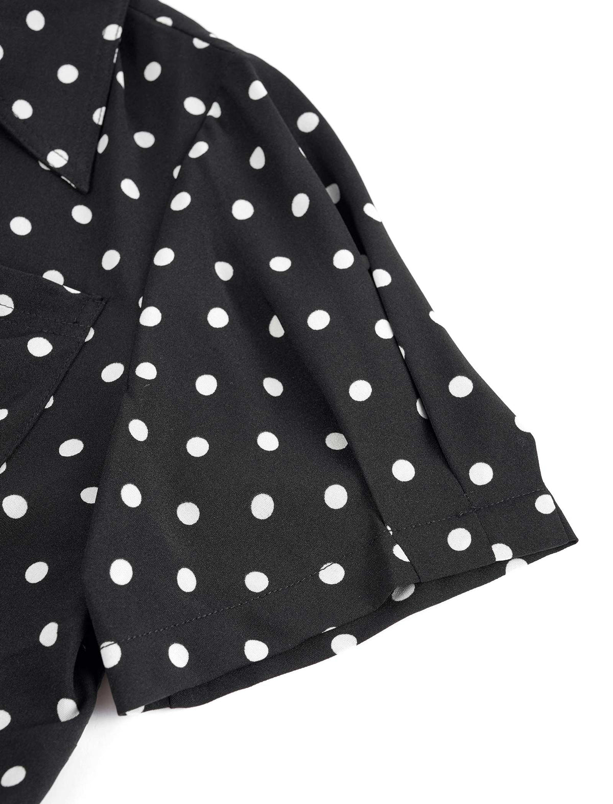 Black Polka Dot Shirt Dress