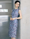 Floral Sleeveless Knee-Length Sheath Dress