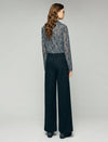 Wool Blend High-Waist Button-Detail Wide-Leg Pants