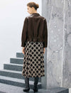 Coated Collared Snap-Front Relaxed Cropped Moto Jacket