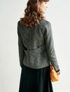 Wool Blend Plaid Long Sleeve Straight-Fit Jacket
