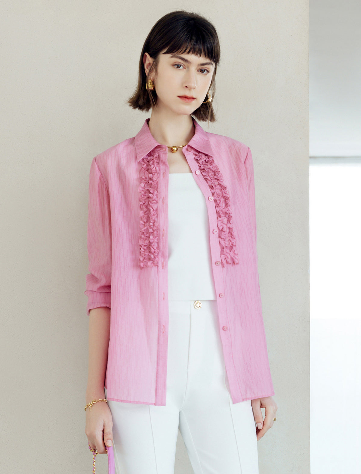 Tencel Casual Loose Turn-Down Collar Shirt