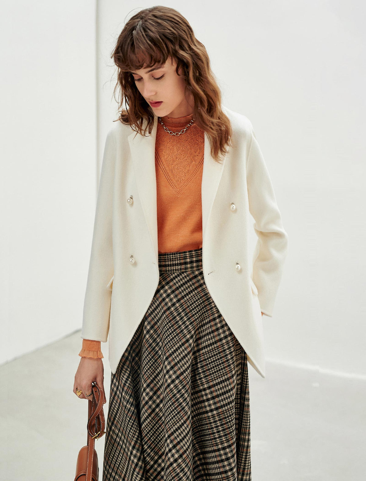 Classic Plaid Fitted Skirt