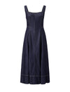 Denim Square Neck Midi Dress