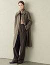 Coffee Wool-Blend Overcoat