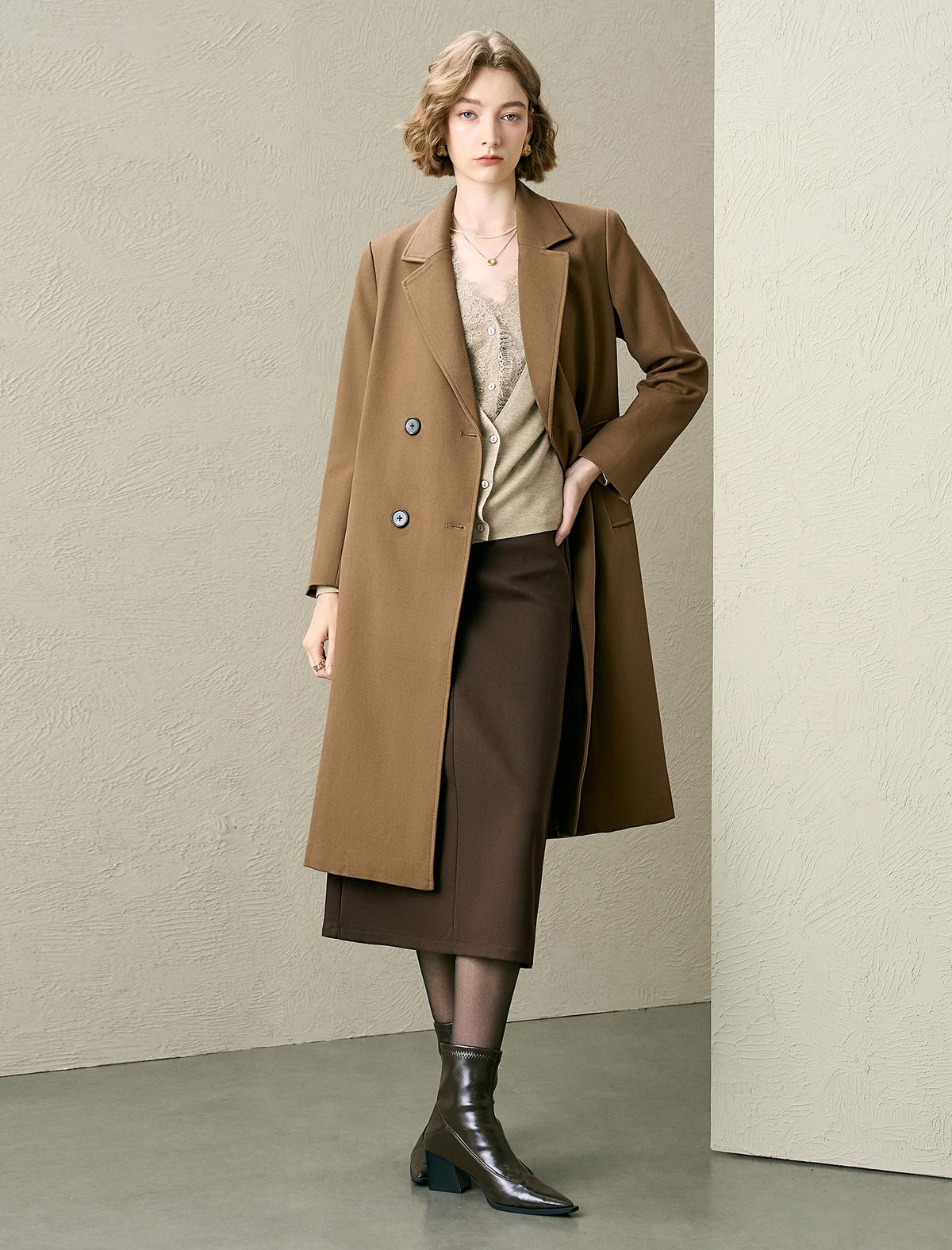 Classic Mid-Length Trench Coat