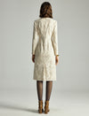 Lace Long Sleeve Fitted Straight-Fit Dress
