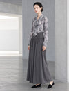 Ruched Waist Gathered A Line Maxi Skirt