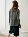 Wool Blend Solid Button-Front Relaxed Blazer