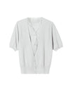 Lace Detail Short Sleeve Knit Cardigan