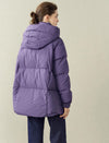 Purple Duffle Hooded Down Jacket