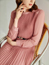 Brandy Rose Pleated Midi Dress
