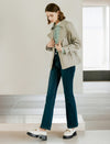Collared Long Sleeve Belted Trench Coat