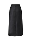 Back Slit Pocket Detail Midi Pencil Skirt