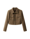 Vintage Cropped Wool Blend Jacket