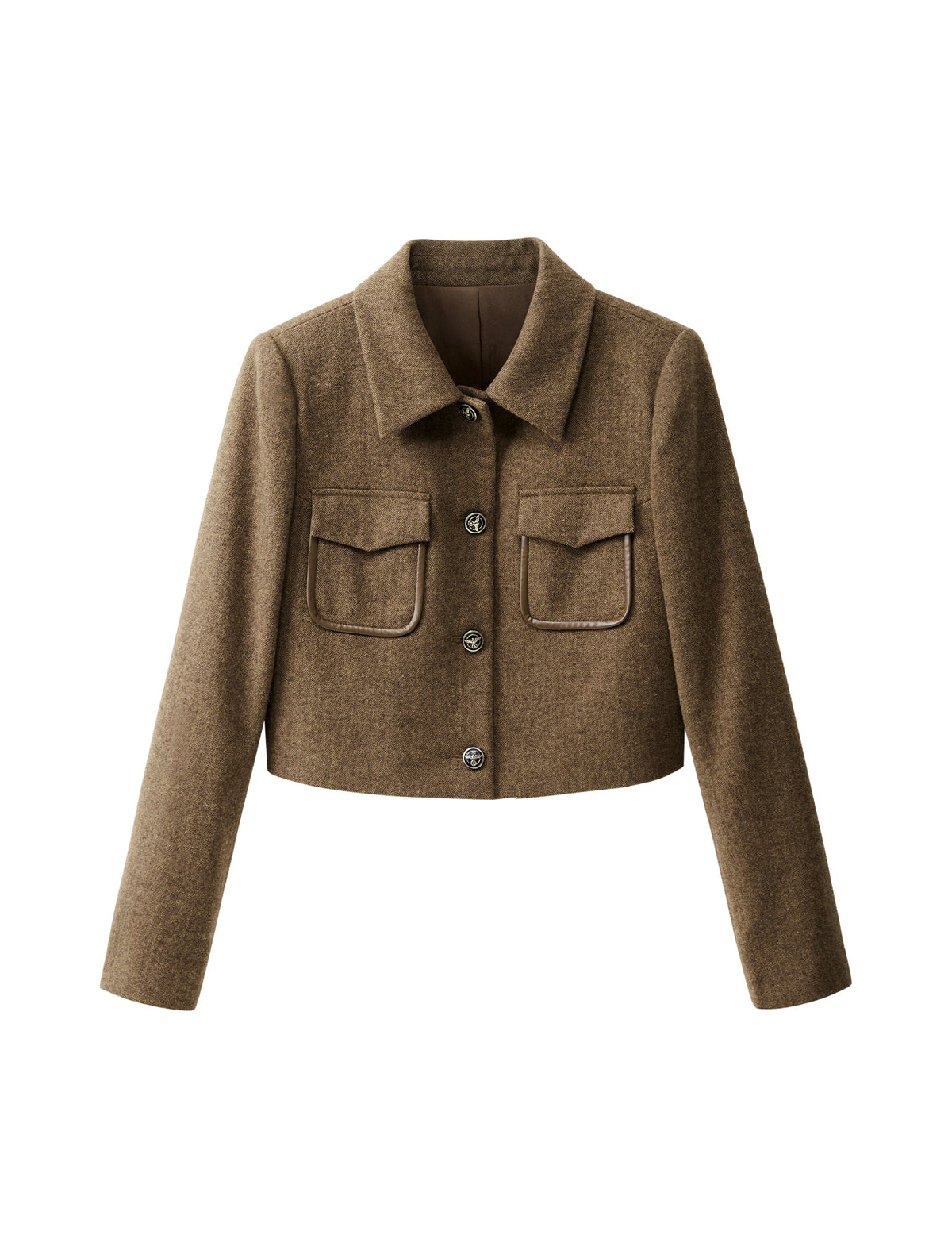 Vintage Cropped Wool Blend Jacket