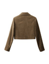Vintage Cropped Wool Blend Jacket