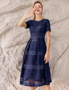 Salerno Soft Lace A-Line Midi Dress