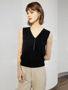 V-Neck Silver Tassel Tank Top