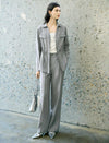 Tencel-Wool Blend Wide Leg Pants