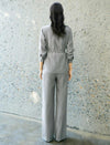 Tencel-Wool Blend Wide Leg Pants