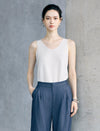 V Neck Rhinestone Knit Tank Top