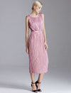 Asymmetric Ruched Sleeveless Dress