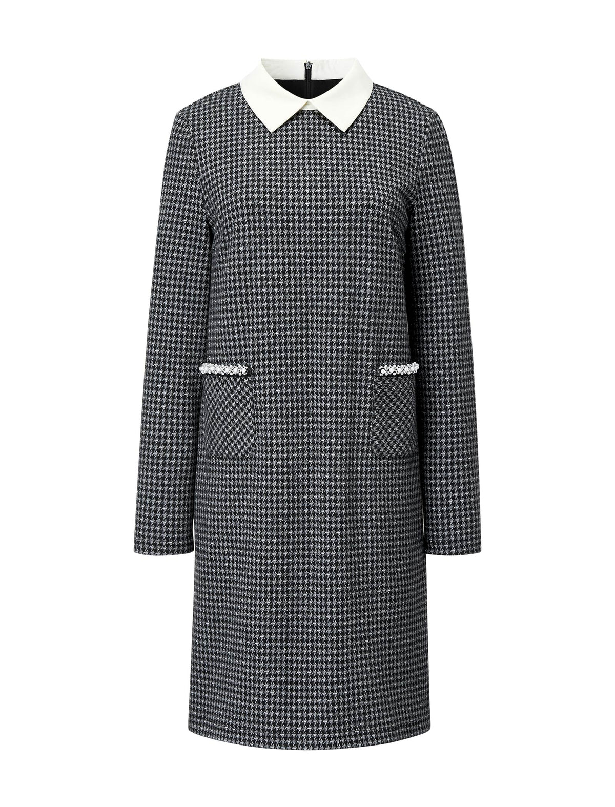 Plaid Vintage Doll Collar Straight Short Dress