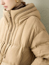 Long Hooded Down Coat
