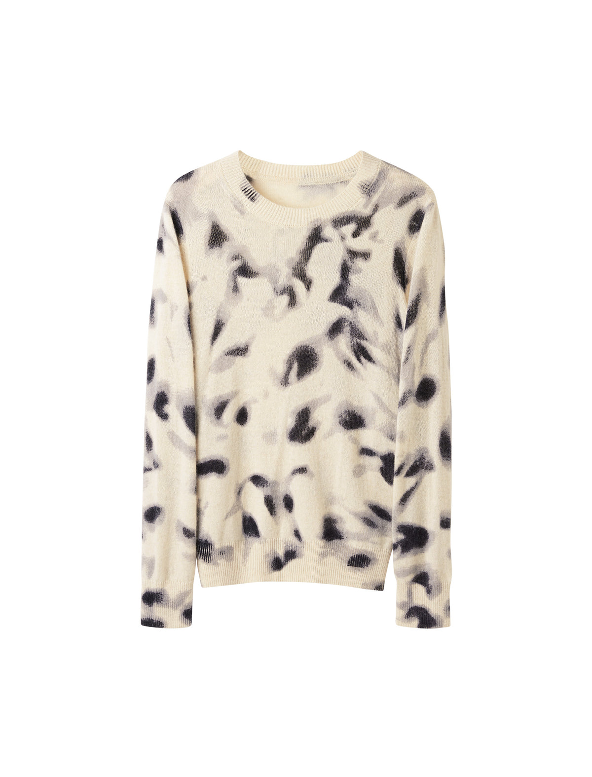 Crewneck Relaxed Sweater with Ribbed Hem