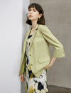 Notch Lapel 3/4 Sleeve Office Blazer