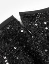 High-Waisted Sequin Column Midi Skirt