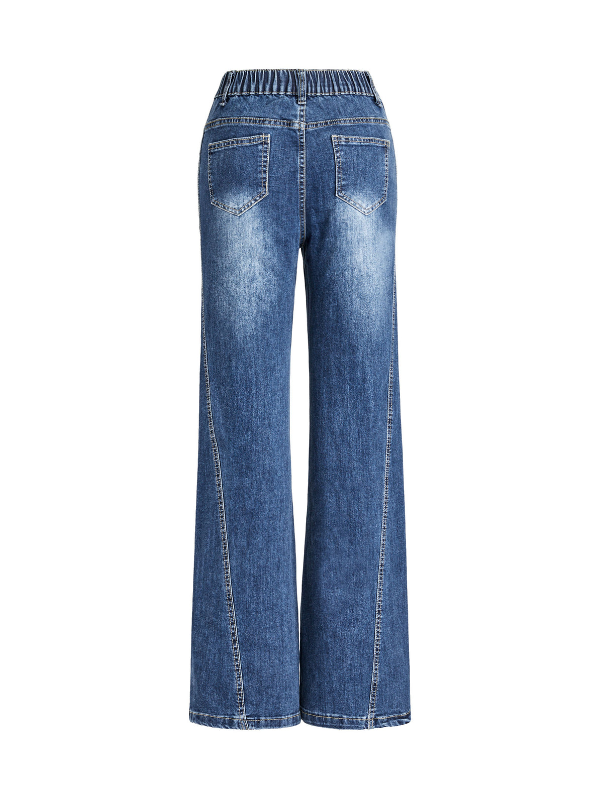 High‑Rise Micro‑Flare Denim Jeans