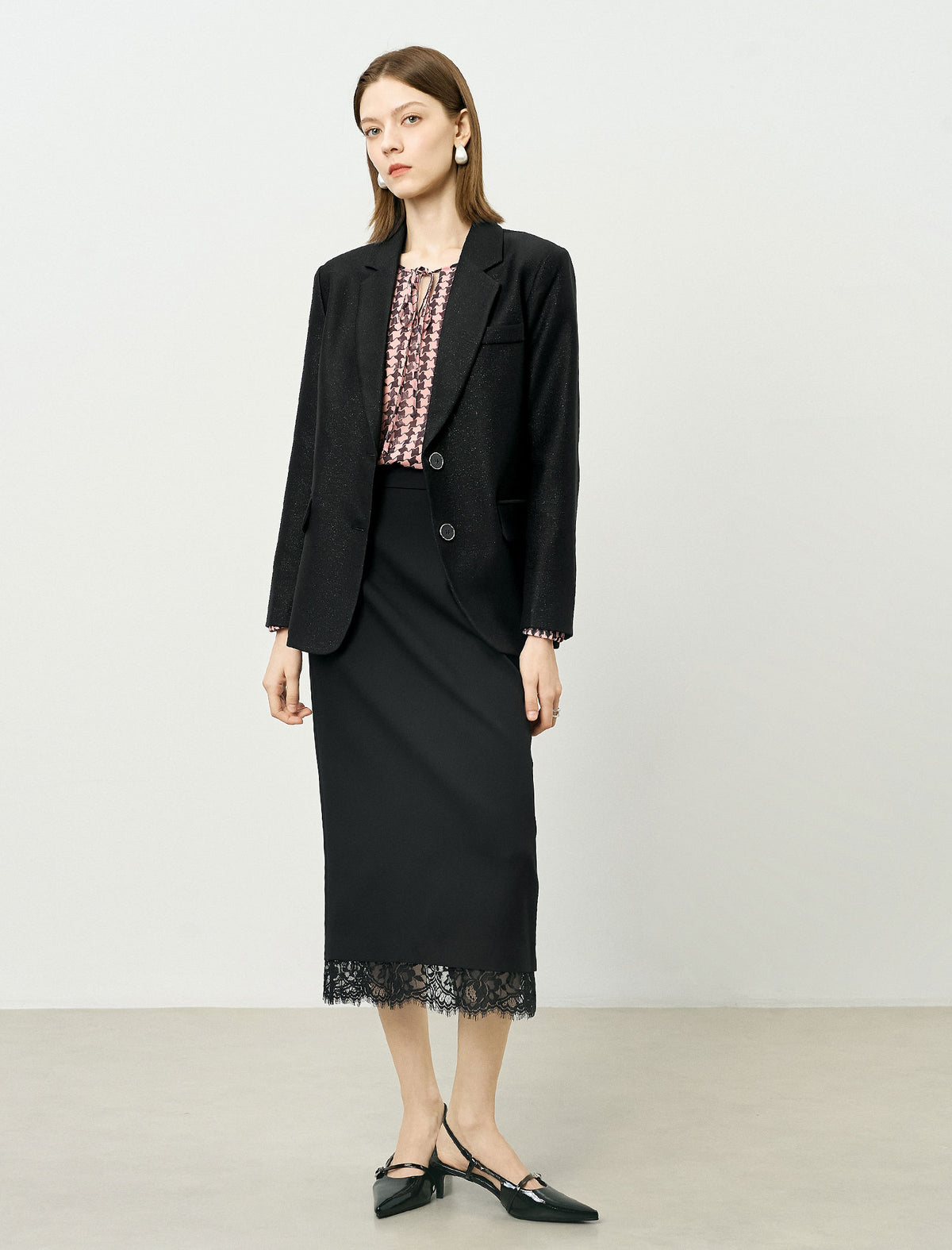 Pink Plaid Loose High-End Shirt