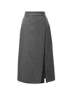 Sparkle Detail Side Slit Midi Skirt