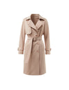 Collared Double-Breasted Belted Relaxed Trench Coat