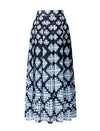 Geometric Floral Print Midi Skirt