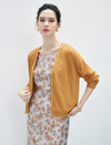 Vintage Button-Front Short Knit Cardigan